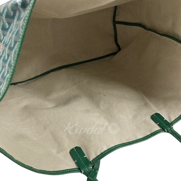 Goyard Saint-Louis GM All-Over Pattern Tote Bag Green - Picture 7 of 8